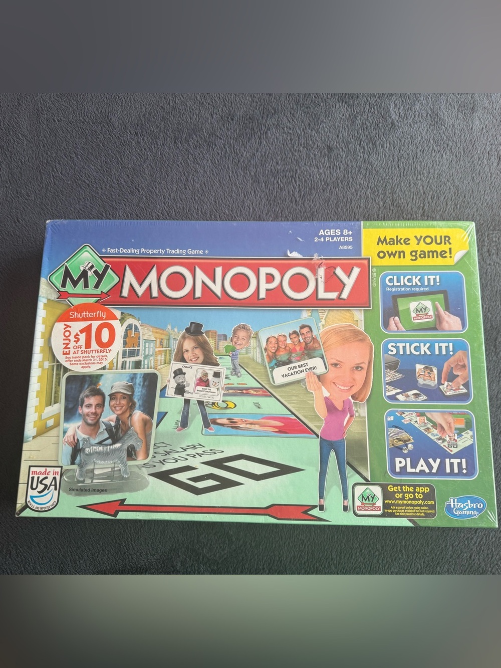 Hasbro My Monopoly Board Game - Red/Green/Blue/Yellow